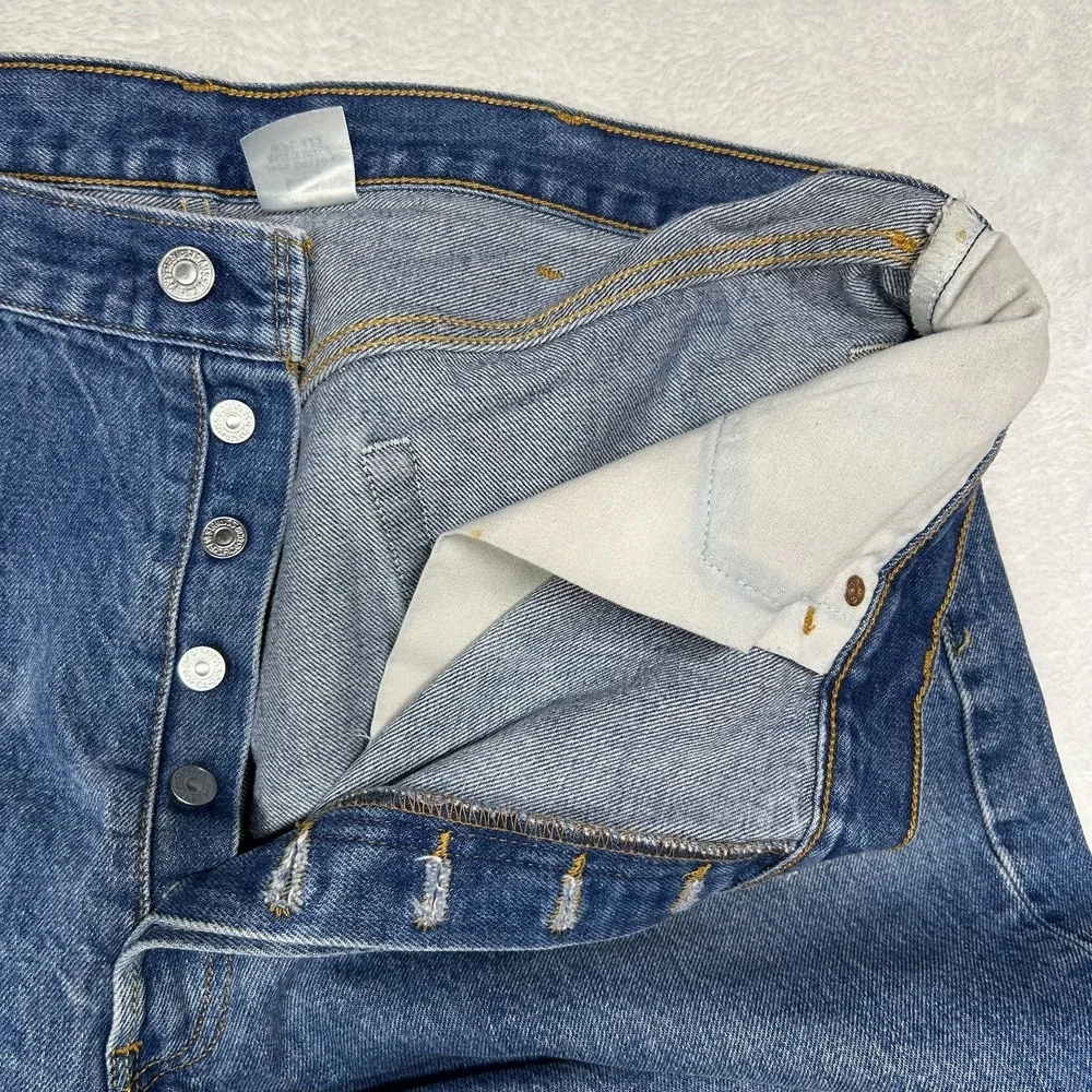 Levi's 501XX Jeans Men's Blue Denim Pockets Classic Straight Button Fly‎ - 38X29